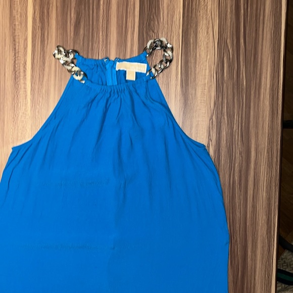 Michael Kors chain-link blue mini halter dress - Picture 3 of 13
